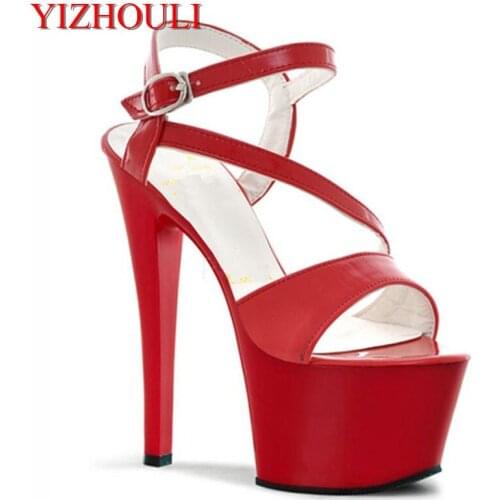 Summer Fashion Sandals Sexy Opened Toe Platform Shoes Womens High Heeled Sandals 17cm