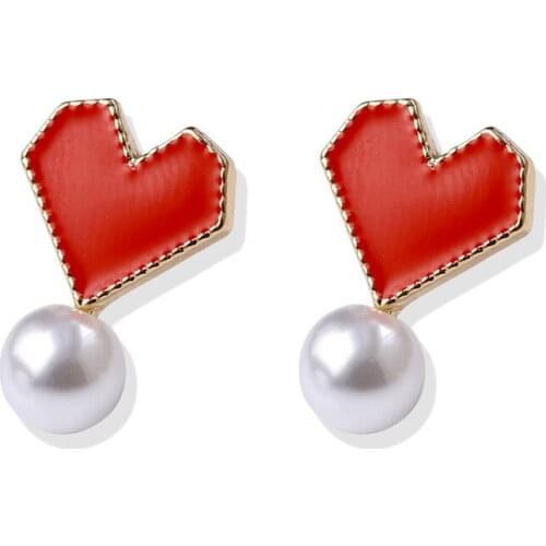 Brincos Coracao Promotion Hearts Love Earring Contracted Fashionable Earrings Female Wedding Jewelery Cute Accessories Kolczyki