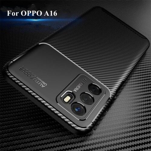 For OPPO A16 Cover Case For OPPO A16 A15 A53 Coque Shell Soft Silicone Shockproof Protective Business Back Bumper For OPPO A16