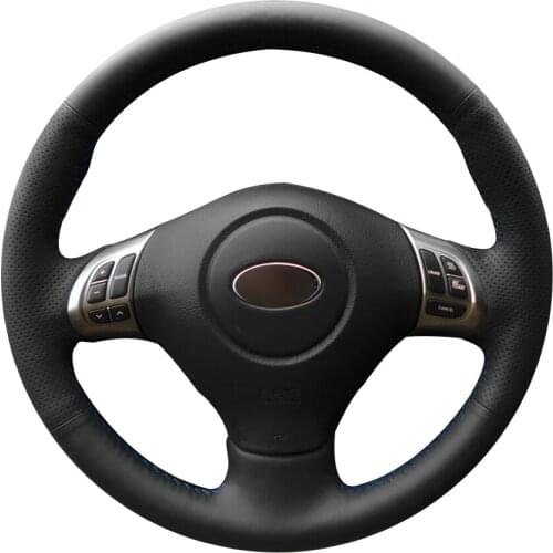 Black Synthetic Leather Car Steering Wheel Cover for Subaru Forester 2008-2012 Impreza 2008-2011 Legacy 2008-2010 Exiga 2009