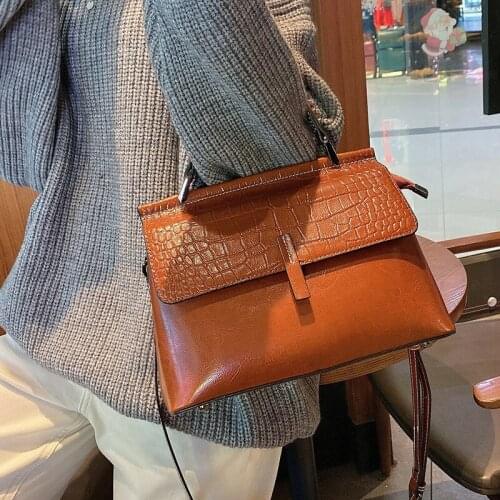 Designer Crossbody Bag 2021 New Shoulder Bags for Women Genuine Leather Handbag Crocodile Grain Lady Tote High Quality