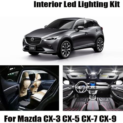 For Mazda CX-3 CX-5 CX-7 CX-9 CX3 CX5 CX7 CX9 Vehicle LED Interior Dome Map Light License Plate Light Accessories