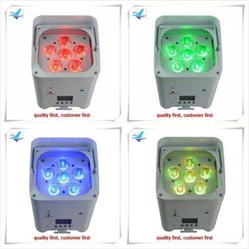 E-6/set + road case wireless battery powered Led par 6*12w 6in1 wifi battery par rgbwa uv Uplights