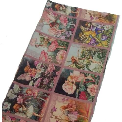 Brand New Angels Checked Printed Cotton Fabric 50x105cm Design 015 Fabric Patchwork for Cloth Dress Party Home Decor