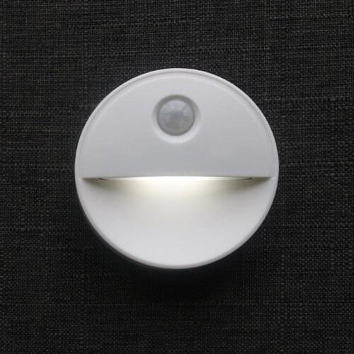 HobbyLane Round Shape Infrared Human Body Induction Lamp for Home Wall Cabinet Night Light