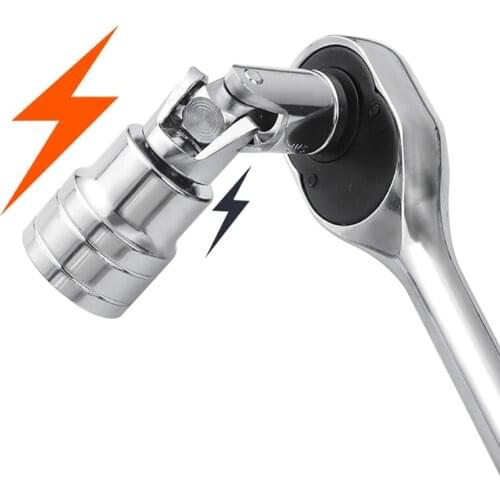 K1KA 3 Pcs Swivel Extension Drive U-Joints Drive Universal Joint t 1/4" 3/8 " 1/2"Sets Universal Bendable Adapter Socket