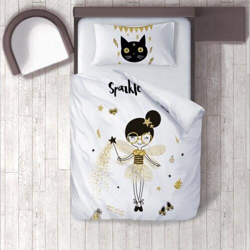 Duvet Cover Set Bedding Set Pillow Case for Baby and Kids Room 3D Printed Fairy Girl Model 001