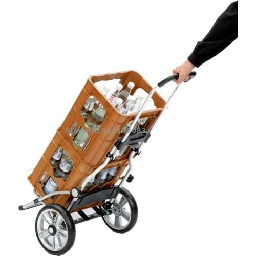 Shopping Cart, Grocery Cart, Trolley Cart, Folding Portable Aluminum Alloy Outdoor, Anda Xingruya Bearing Coarse Edge Wheel