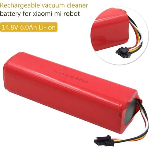 14.4v 6000mAh Lithium Ion Rechargeable Battery for Xiaomi MiJia Xiaowa Robot Vacuum Cleaner Roborock S50 S51