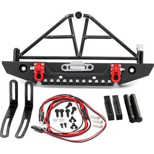 Metal Rear Bumper Anti-collision Protective Bar Frame for 1/10 TRX4 SCX10 90046 RC Crawler Car Modification Accessories Kits