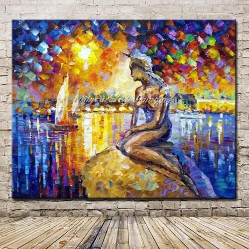 Mintura Art Hand Painted Abstract Knife Naked Girl Oil Painting On Canvas Modern Wall Pictur For Living Room Home Decor No Frame