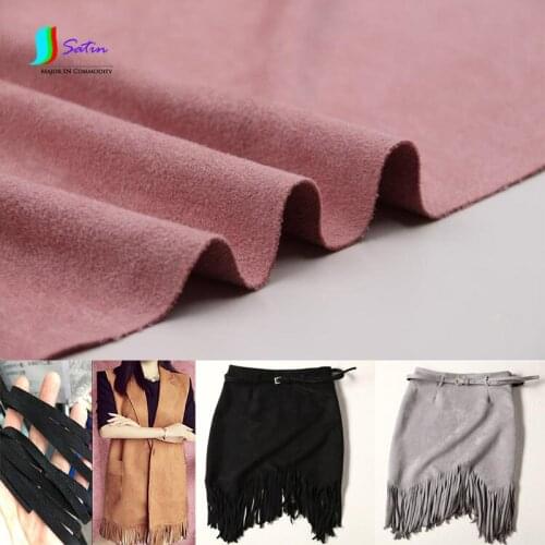 Many Colors Thickening Elastic Imitation Suede Fabric for DIY Tassel Skirt/Sofa Cover Fabric S0716H