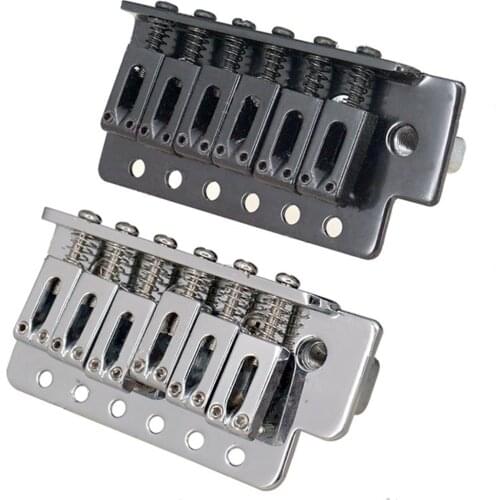 A Set of Left handed 6 String Flat Saddle Single Tremolo Bridge System for Electric Guitar accessories parts Screw-in Arm