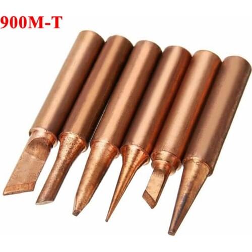 5pcs/set sodering iron tips 900M-T pure copper lead-free soldering welding tool for 907 908S 908 951 898D 852D soldering station