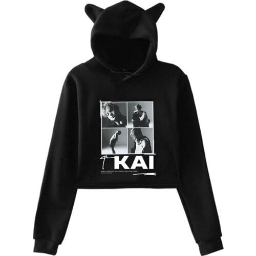 Kpop NEW Team Super M NEW Album Sweatshirt Sexy Clothes Super M Print Fashion Cat Ears Top Women Hoodies