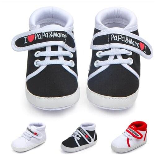 New Baby Shoes Cute Letters Newborn Casual Shoes Soft Bottom Toddlers Sport Shoes Kids Boys Girls First Walkers Sneakers