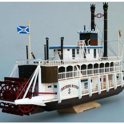 New 1:400 Scale USA Mississippi steam paddle boat 3D Paper model kit High Quality