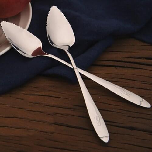 Stainless Steel Long Handle Ice Cream Fruit Mash Digging Ball Spoon Scoop, Comfortable To Hold, Home Kitchen Kid Feeding Tool