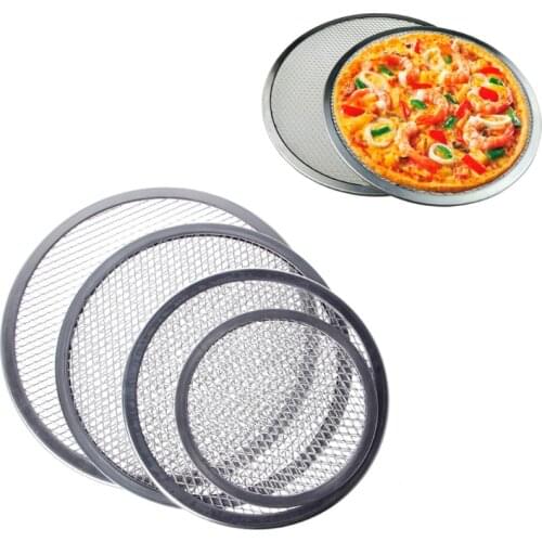 1 pcs Aluminum Mesh Grill Pizza Screen Round Baking Tray Net Kitchen Tools Ovens Kit