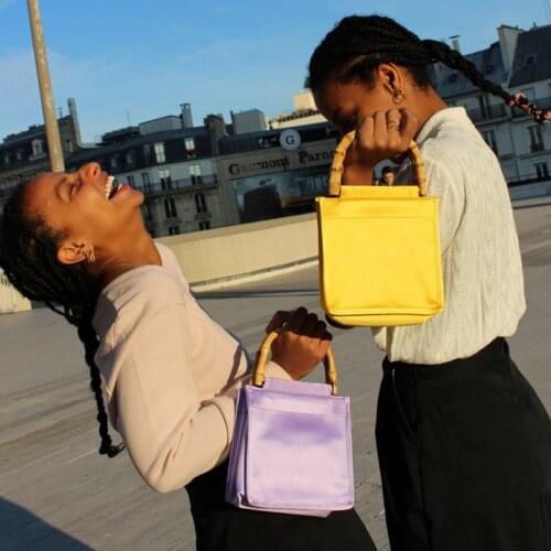 New Design Silk Bag Totes Handbag Women Luxury Satin Bag for Party