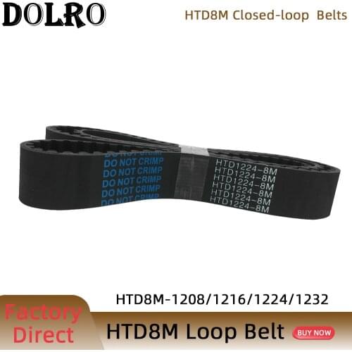 HTD 8M synchronous belt C=1208/1216/1224/1232width 15/20/25/30/40/50mm Teeth 151 152 153 154 HTD8M Timing Belt 1208-8M 1216-8M