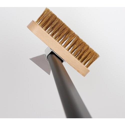 40cm 80cm Pizza Oven Long Handle Copper Brush Scraper Grill Brass Professional Cleaning Brush with Aluminium Handle