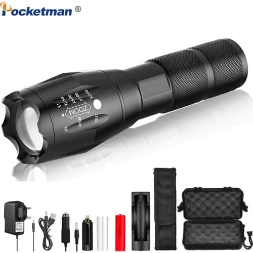 30000lm LED Rechargeable Flashlight Ultra Bright 5Modes Zoomable Waterproof torch for Outdoor Camping Hiking led Flashlight