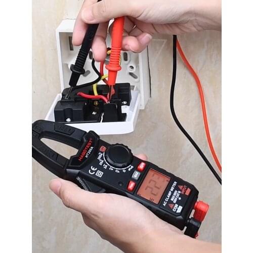 Current Clamp Meter HABOTEST HT200A Clamp Multimeter Mini Digital Pinza Amperimetrica Transistor Tester AC DC 600V 200A with CE