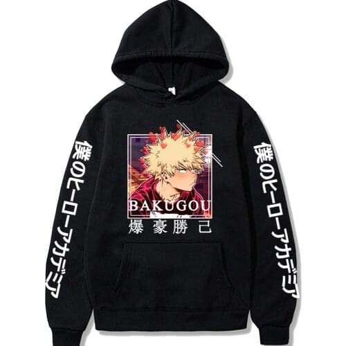 Katsuki Bakugo Hoodie Boku No Hero Academia Sweatshirt Men Loose Hoodies