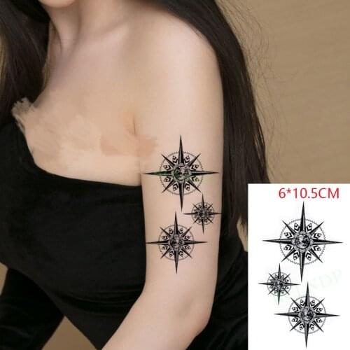 Waterproof Temporary Tattoo Sticker ins Sun kaleidoscope flower sexy Body Art flash tatoo fake tatto for Women Men