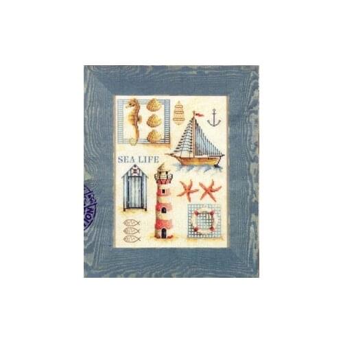 Fishxx Cross Stitch C737scenery[The taste of the sea]cotton thread and cloth,water-soluble,100% accurate,11CT,embroidery