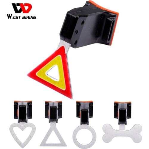 WEST BIKING Waterproof Cycling Tail Light USB Rechargeable Super Light LED Safe Warning Bike Lamp Rear Tube Light Bicycle Lights