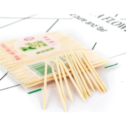100 PCS/Bag Disposable Wood Toothpicks Party Dental Natural Bamboo Toothpick for Home Restaurant Hotel Products Toothpicks Tools