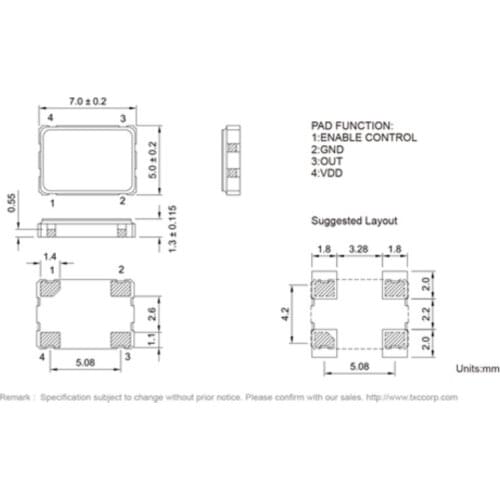 10pcs 50M 50MHZ 50.000MHZ 4Pin 5070 5*7 MM 5X7 7050 OCS Active smd quartz resonator Crystal