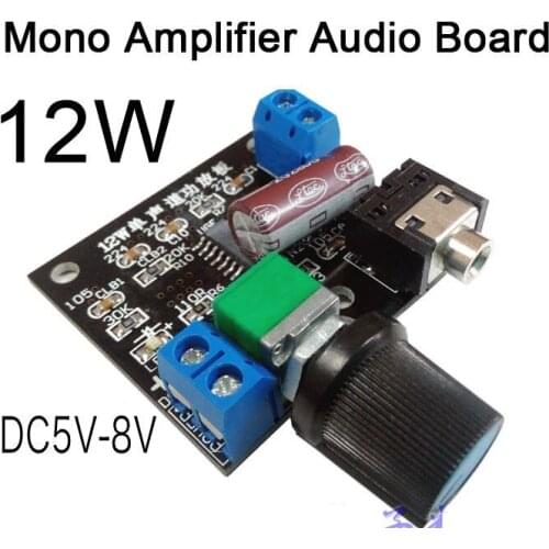 12W Mono Amplifier Audio Board Class D Desktop Audio Bicycle CAR Speaker DIY