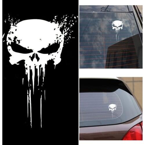 22*15cm 3D Punisher Skull Blood Sticker Car Stickers And Decal Car Vinyl Reflective Sticker Car Styling Decoration Accessories