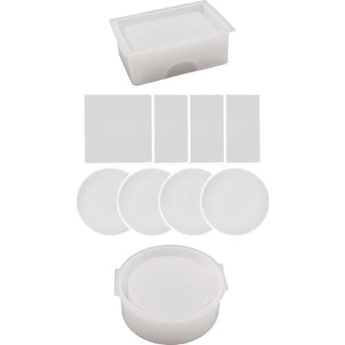 3.5inch Silicone Epoxy Resin Coaster Mold for Resin Casting DIY Cup Mats