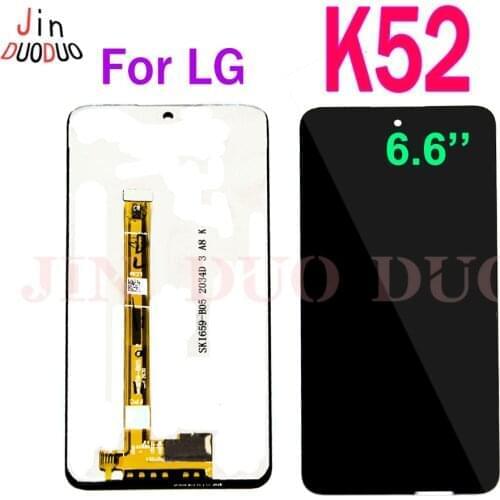 5PCS 6.6 "For LG K52 LCD Display Touch Screen Digitizer Assembly WITH Frame Replacement For LG K52 LCD Replacement Parts