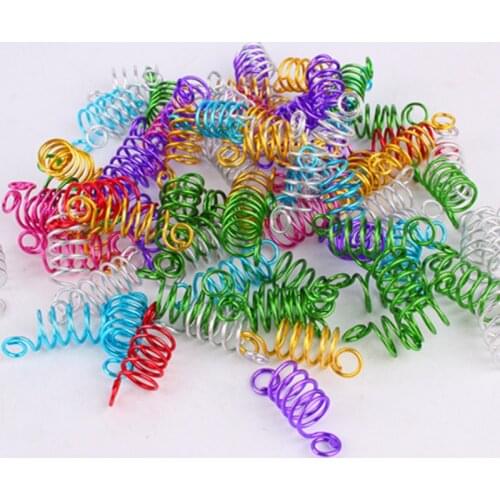 50pcs Dreadlock Beads Adjustable Hair Braids Rings Cuff Clips Tubes Charm Jewelry Accessories Extension Mixed Color