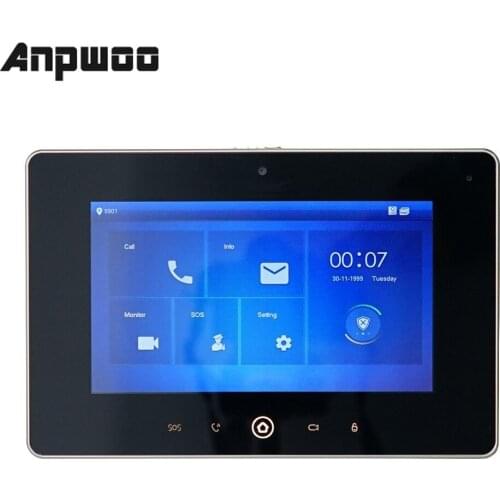 ANPWOO logo Multi-Language 7inch Indoor Monitor,Build-in camera,IP doorbell, Video Intercom,wired doorbell