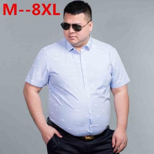 Plus size 10XL 8XL 6XL 5XL 9XL Mens Hawaiian Shirt Male Casual camisa masculina Printed Beach Shirts Short Sleeve brand clothing