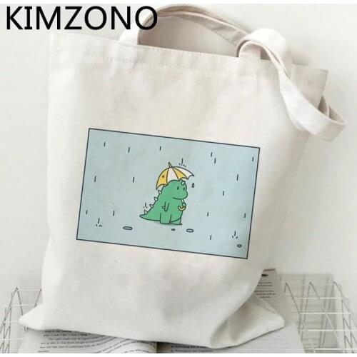 Dinosaur shopping bag jute bag cotton grocery shopper bolsa bag ecobag string bolsas ecologicas reciclaje sac tissu
