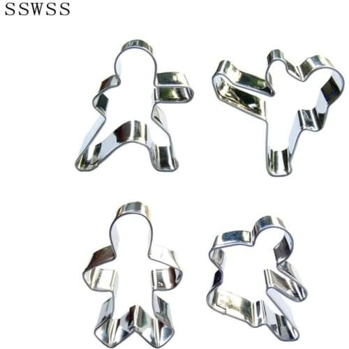 Four Small Men Fighting Martial Arts,Cookie Cutters Baking Molds,Cake Decorating Fondant Tools,Direct Selling