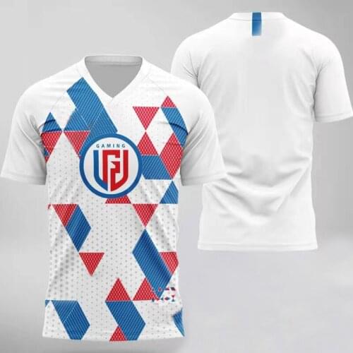 LOL LPL 2021 E-sports Jersey Sleeve Style Top Collar TES OMG Team Player Uniform Custom Name T-shirt Fan Game Mens T-shirt