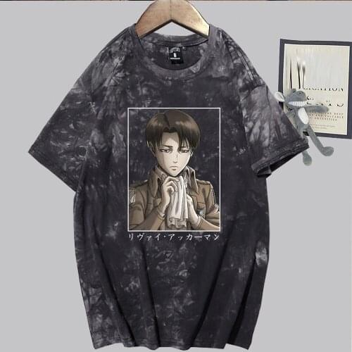 Oversize Men Hip Hop Tshirt Anime Attack on Titan Funny Tees Short Sleeve Clothes Male