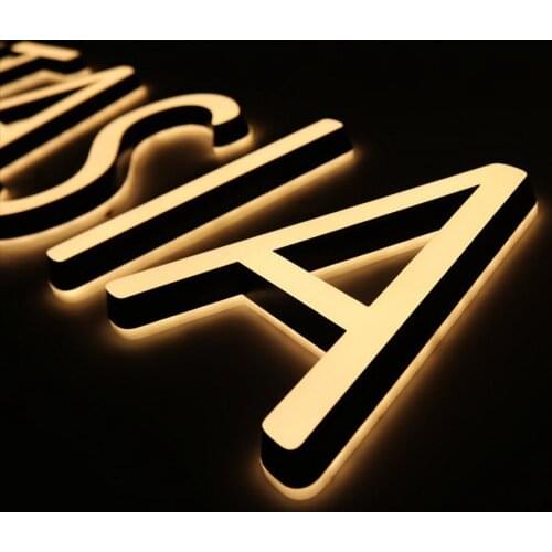 3D waterproof led sign double sides lit acrylic signage led warm light sign letter