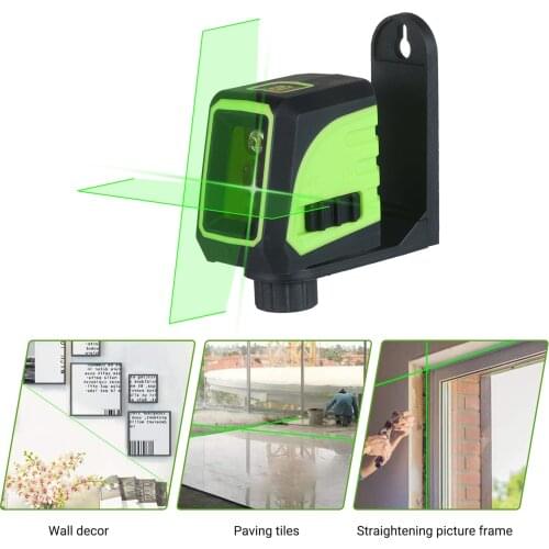 KKmoon 2D Laser Level 2 Lines Green Light Self-Leveling Laser Level Cross Green Lines Laser Leveling Device with Magnetic Mount