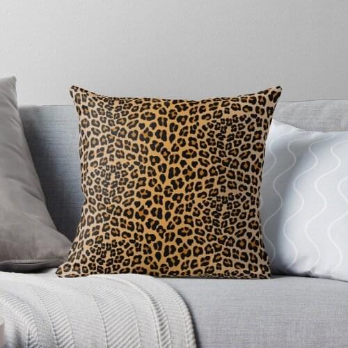 Leopard print Throw Pillow Cushion Cover Polyester throw pillows case on sofa home living room car seat decor 45x45cm