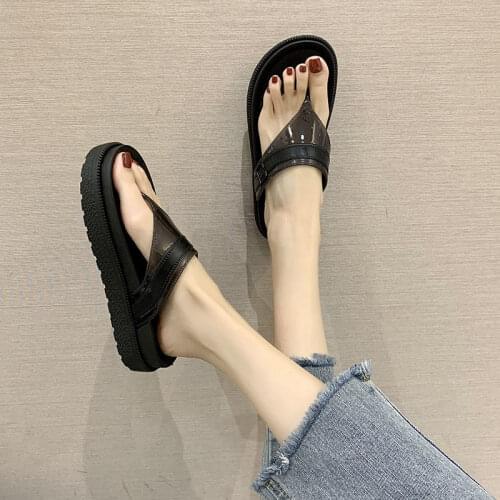 Summer Slippers sandals Shoes Woman 2020 Pink Lover open Toe Flip Flops Clear Women Outdoor Flat Beach Slides