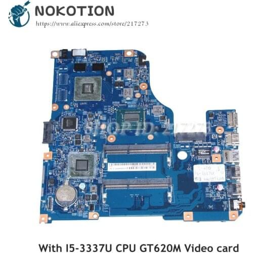 NOKOTIO For Acer aspire V5-471 V5-571 Laptop Motherboard 48.4TU05.021 NBM5S11002 I5-3337U CPU GT620M Video card
